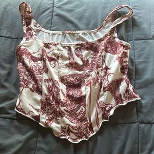 Super cute vintage looking corset top